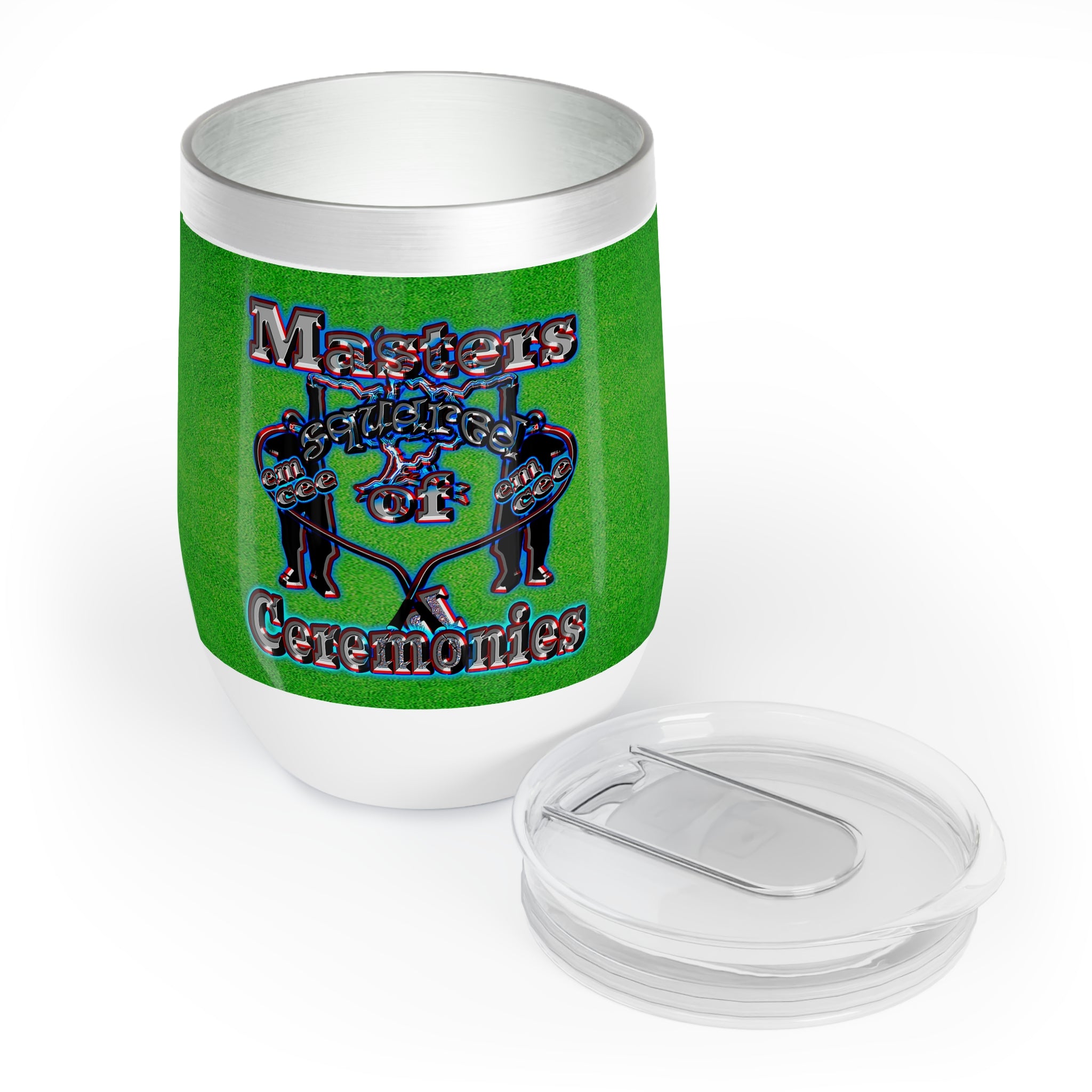 em cee squared - Chill Wine Tumbler (green turf)