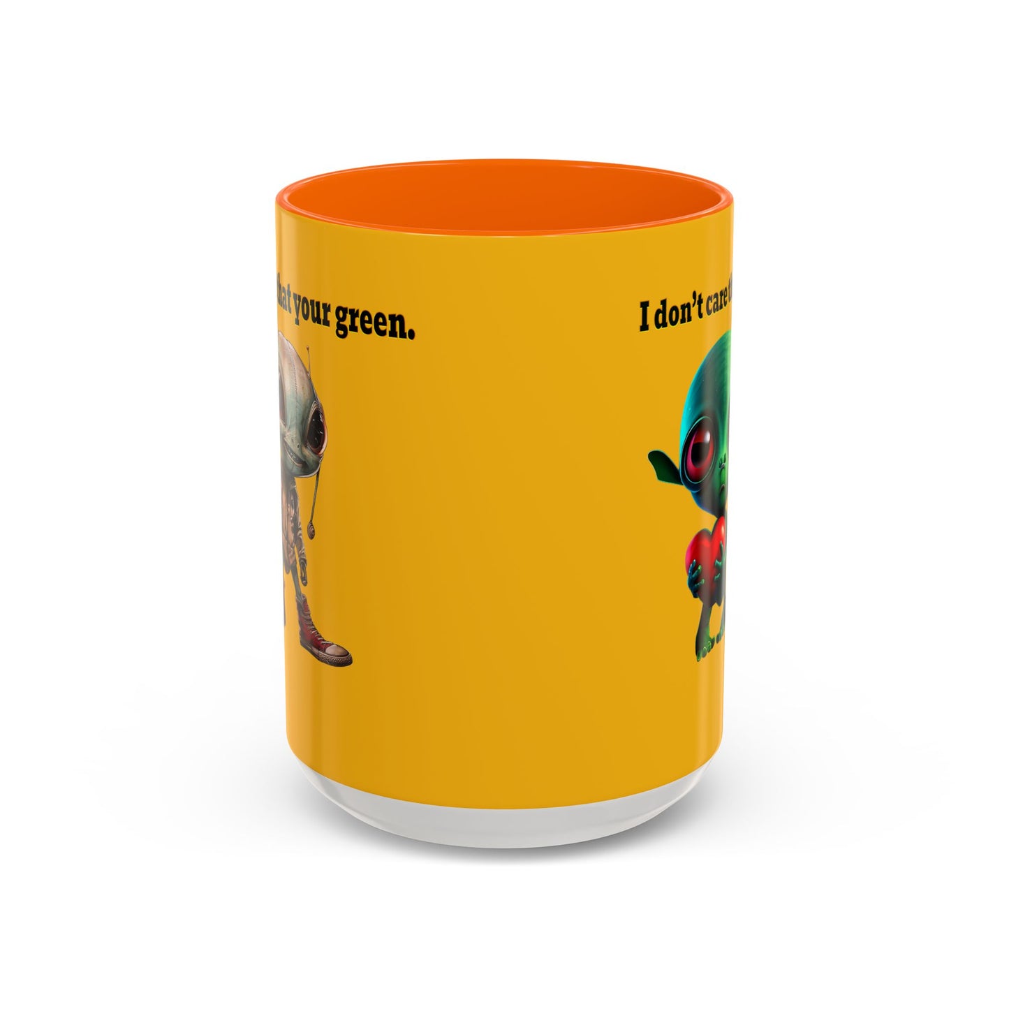 I don't care that your grey - Accent Mug (yellow)