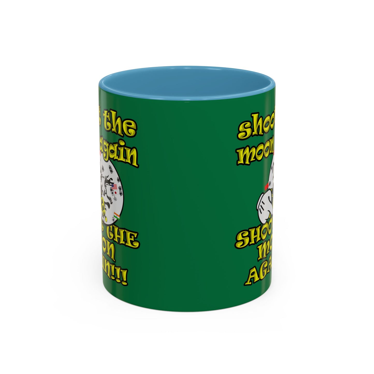 shoot the moon again - Accent Mug (dark green)