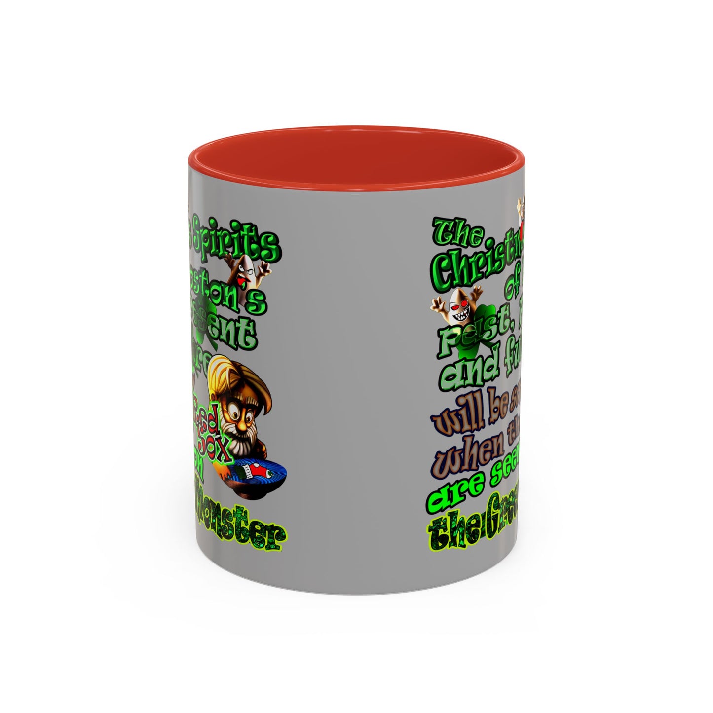 christmas spirits of boston - Accent Mug (light grey)