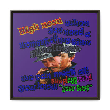 high noon - framed canvas art (purple)