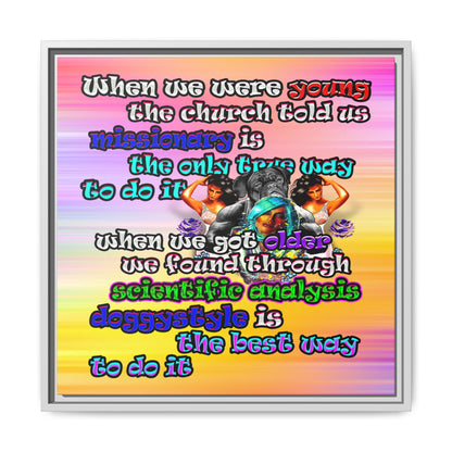 doggystyle - framed canvas art (color blur)