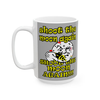 shoot the moon again - White Mug (light grey)