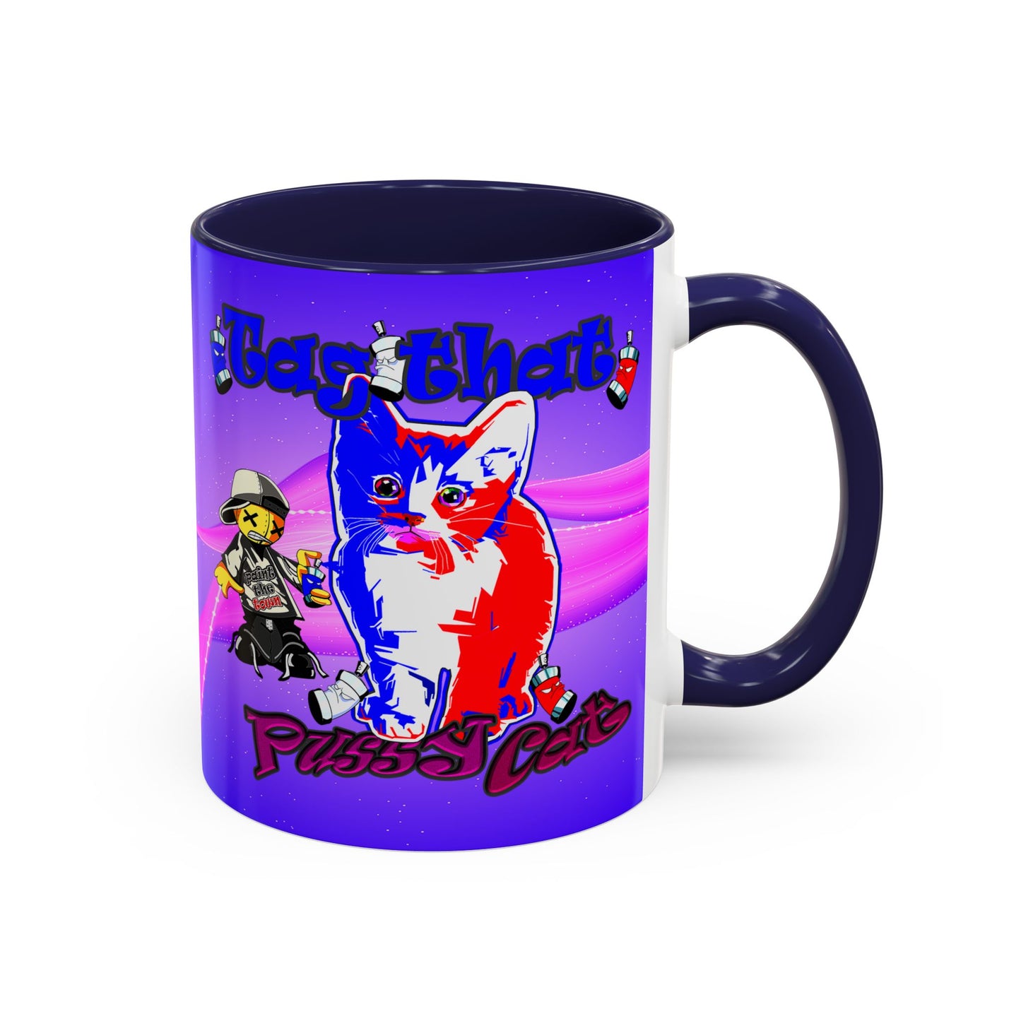 tag that - Accent Mug (purple-pink wave)