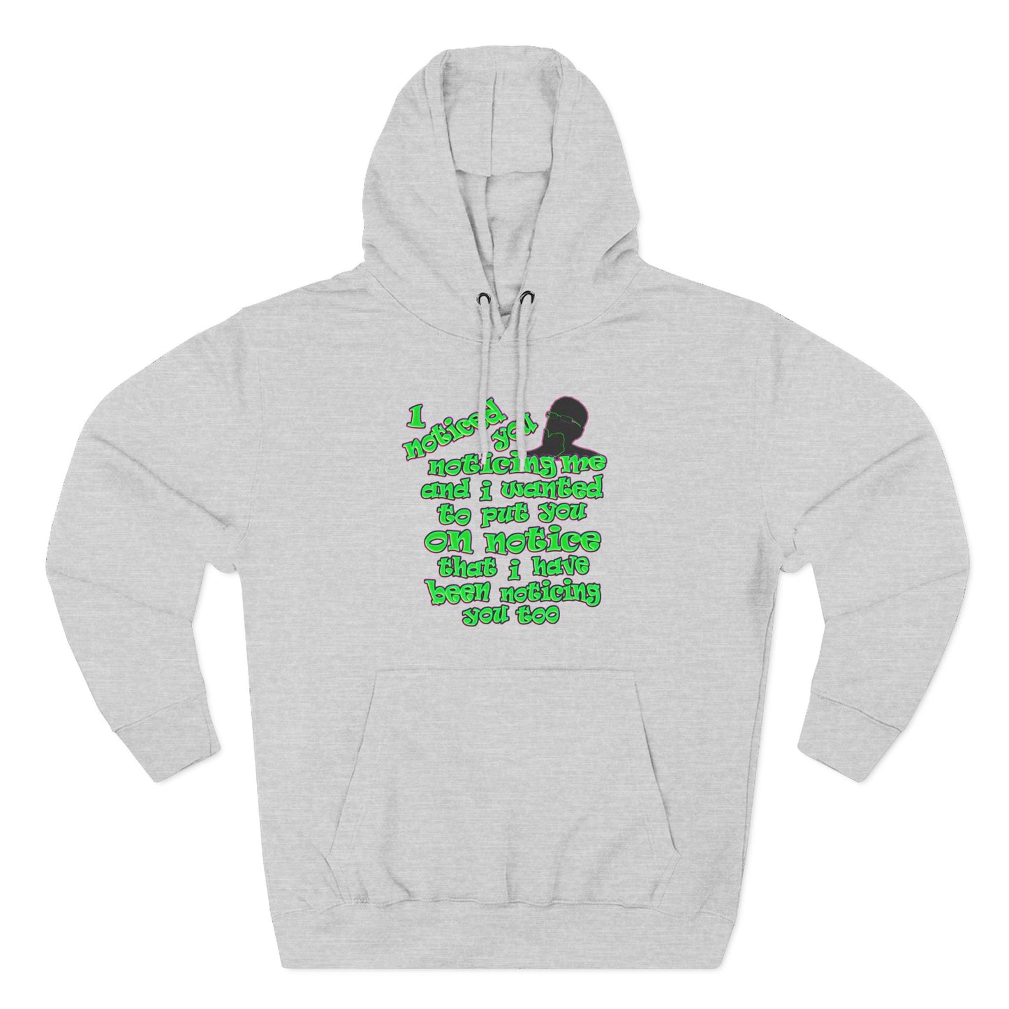 noticed you noticing - Three-Panel Fleece Hoodie