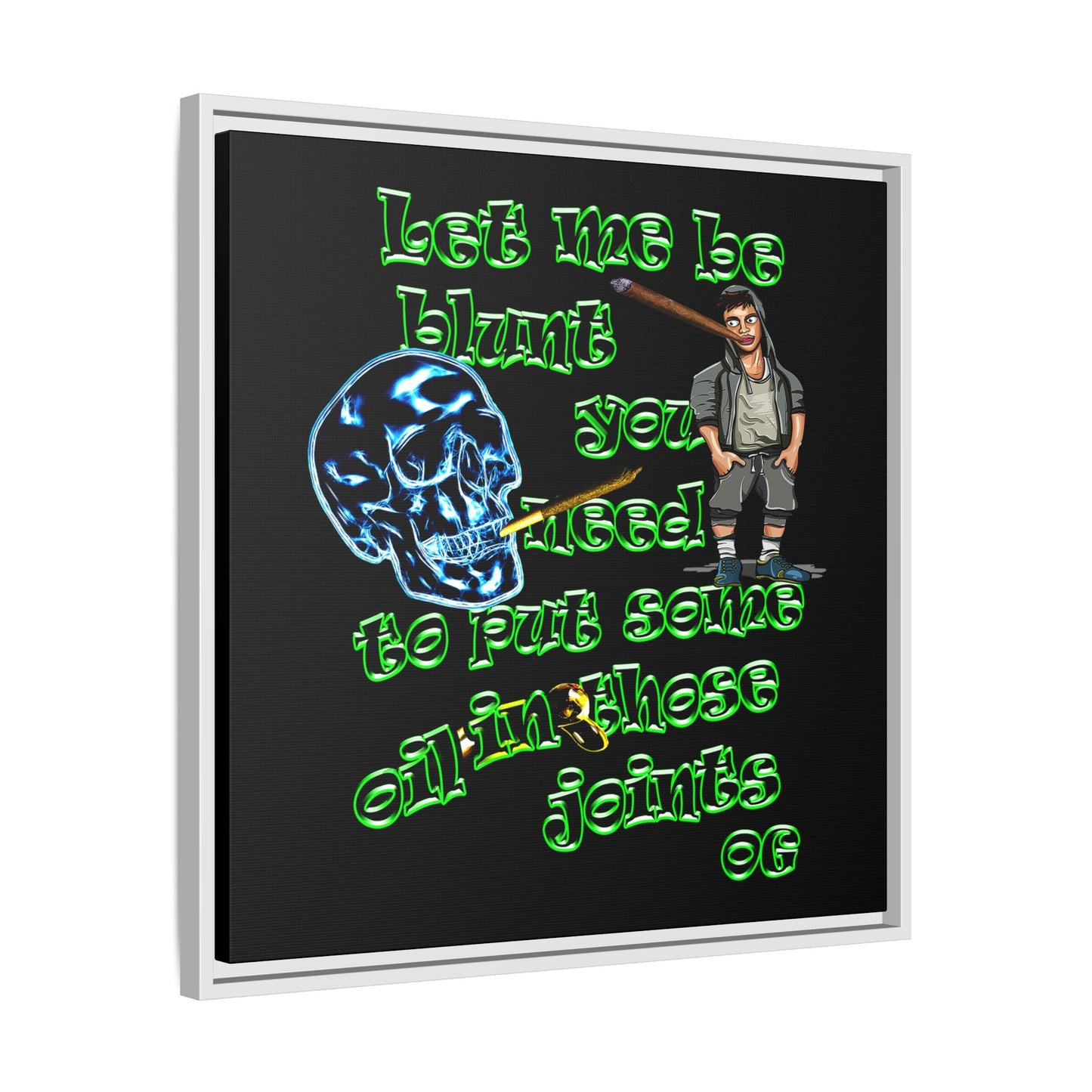 og - framed canvas art (black)