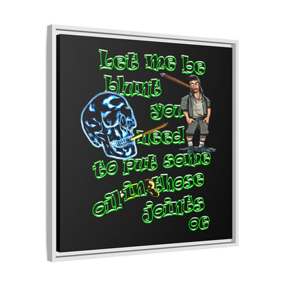 og - framed canvas art (black)
