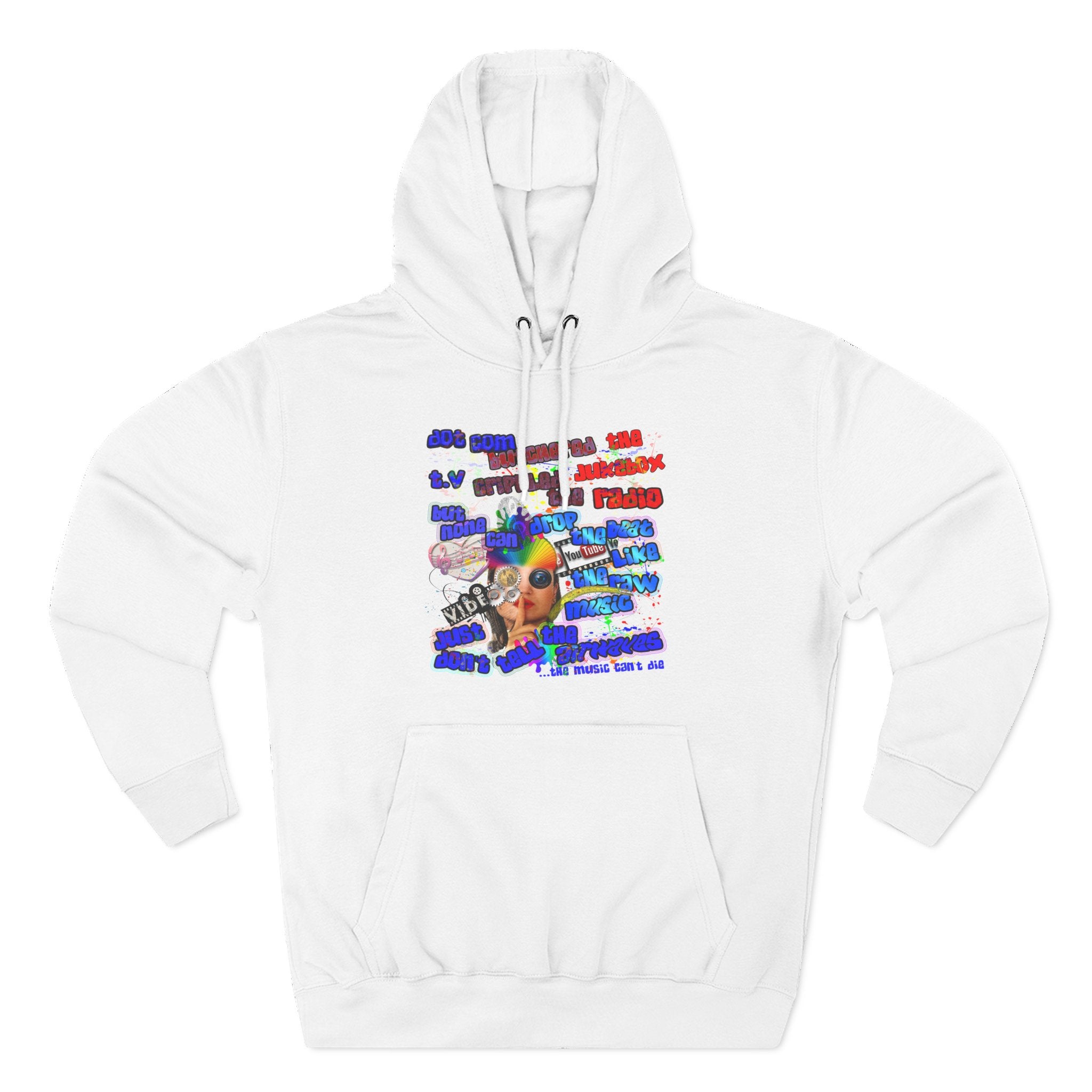 drop the beat - Three-Panel Fleece Hoodie