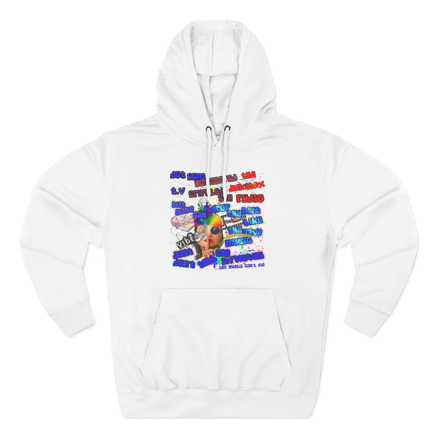 drop the beat - Three-Panel Fleece Hoodie
