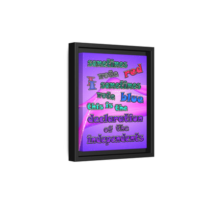 declaration of the independents - framed canvas art (purple-pink wave)