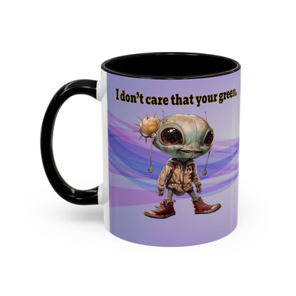 I don't care that your grey - Accent Mug (light blue-pink wave)