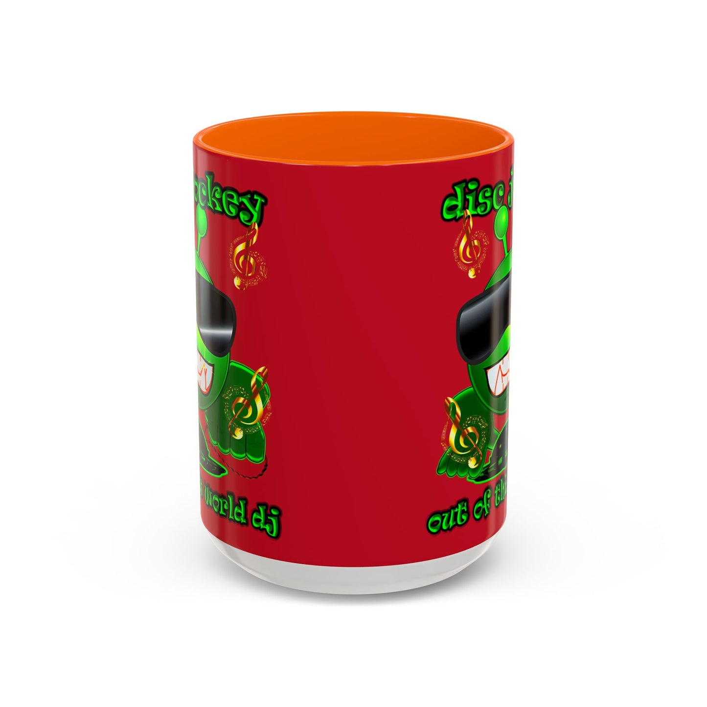 disc jockey - Accent Mug (dark red)