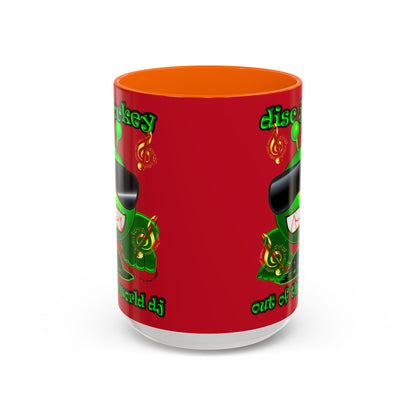 disc jockey - Accent Mug (dark red)