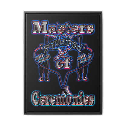 em cee squared - framed canvas art (black)
