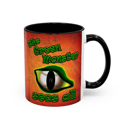 green monster - Accent Mug (burnt orange)