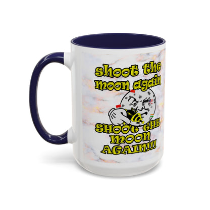 shoot the moon again - Accent Mug (white marble)