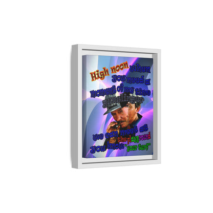 high noon - framed canvas art (grey-pink wave)