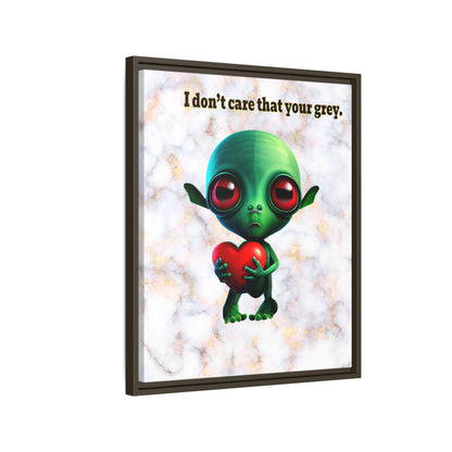 I don't care that your grey - framed canvas art (white marble)