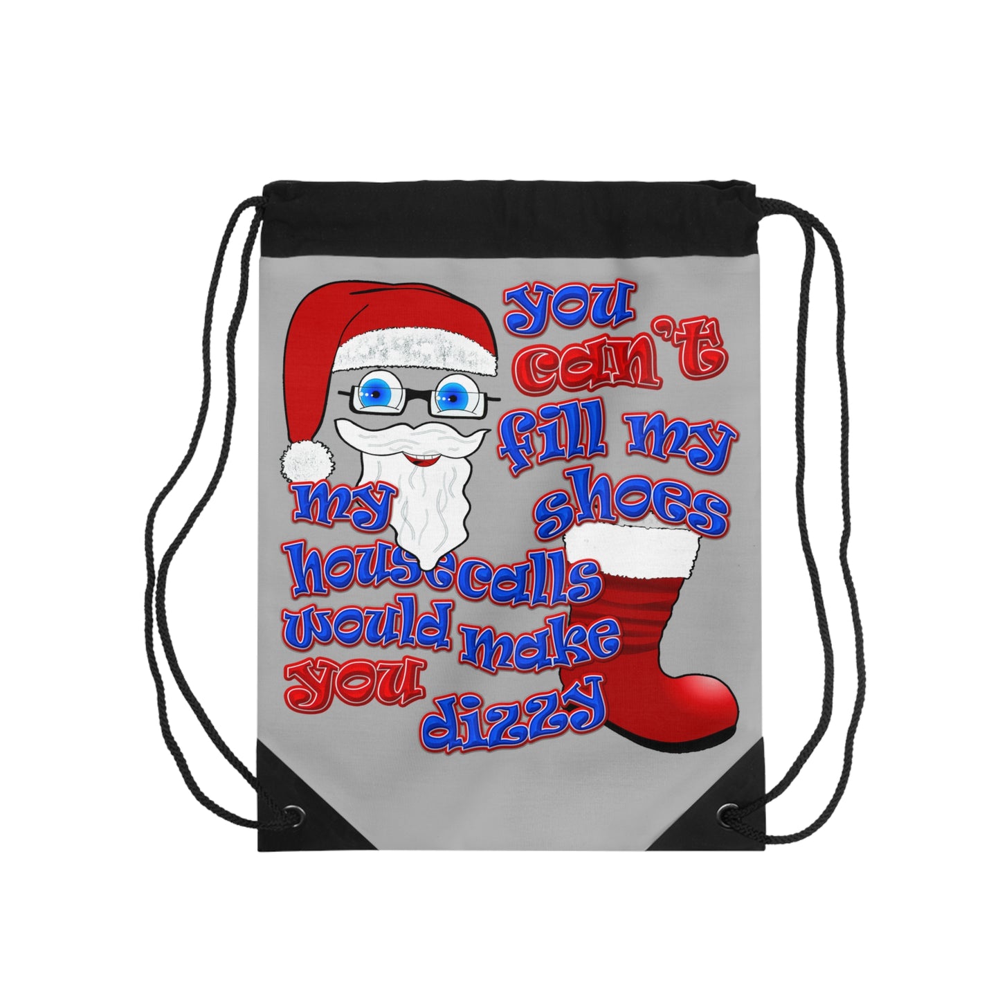 santa's shoes - Drawstring Bag (light grey)