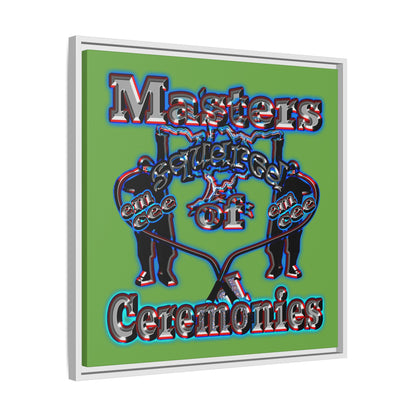 em cee squared - framed canvas art (green)