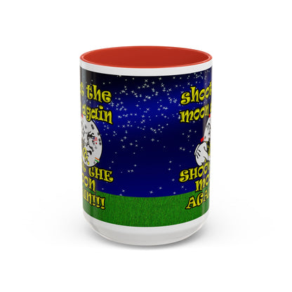 shoot the moon again - Accent Mug ('snoops' background)