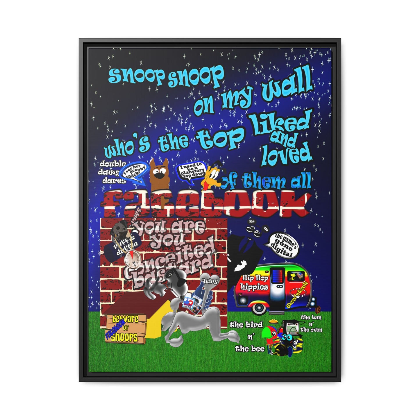 snoops - framed canvas art