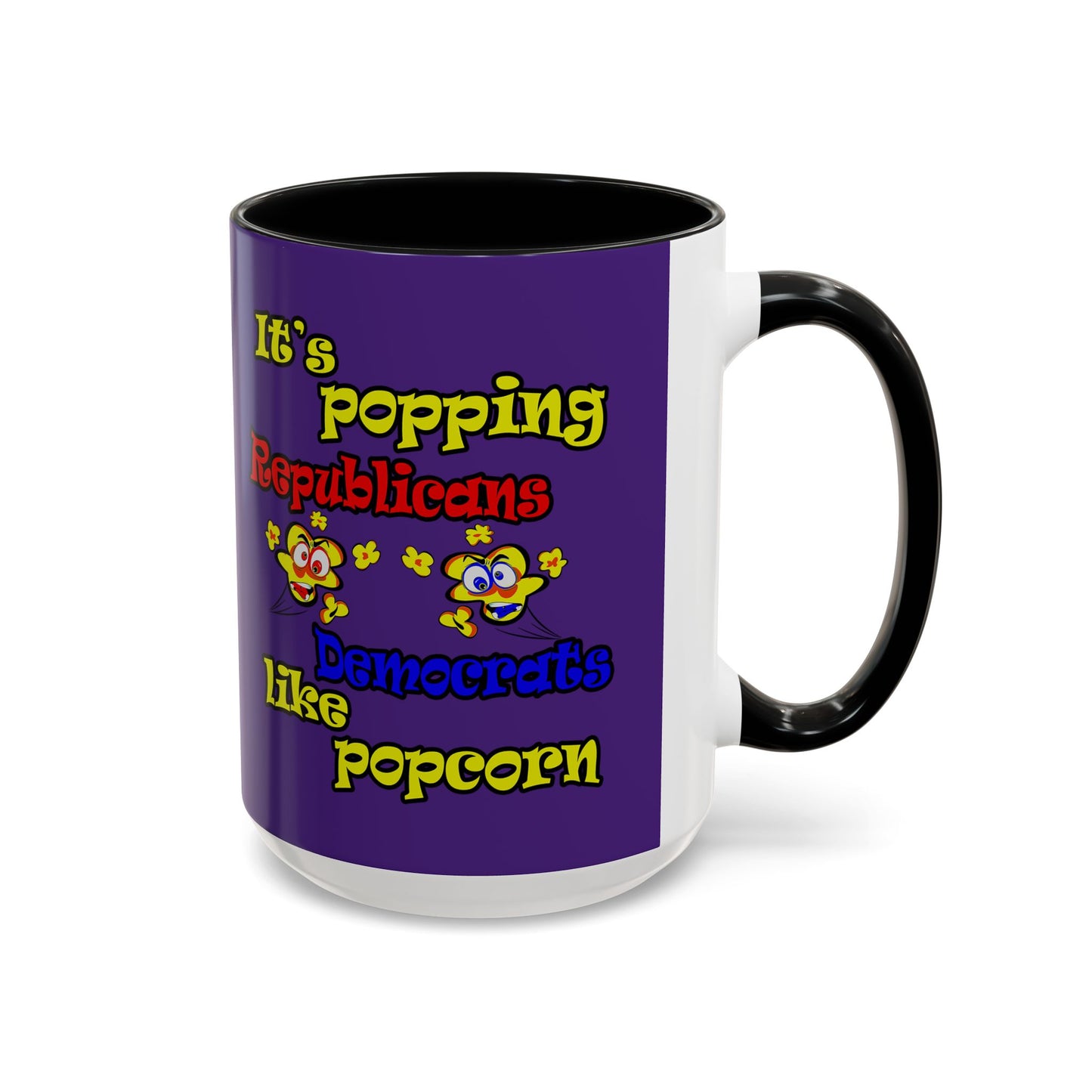 popping like popcorn - Accent Mug (purple)