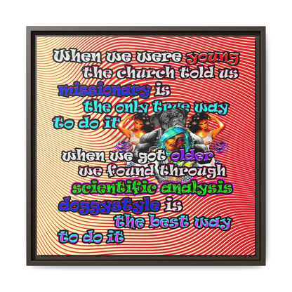 doggystyle - framed canvas art (yellow-orange wave)