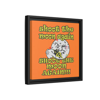 shoot the moon again - framed canvas art (crusta)