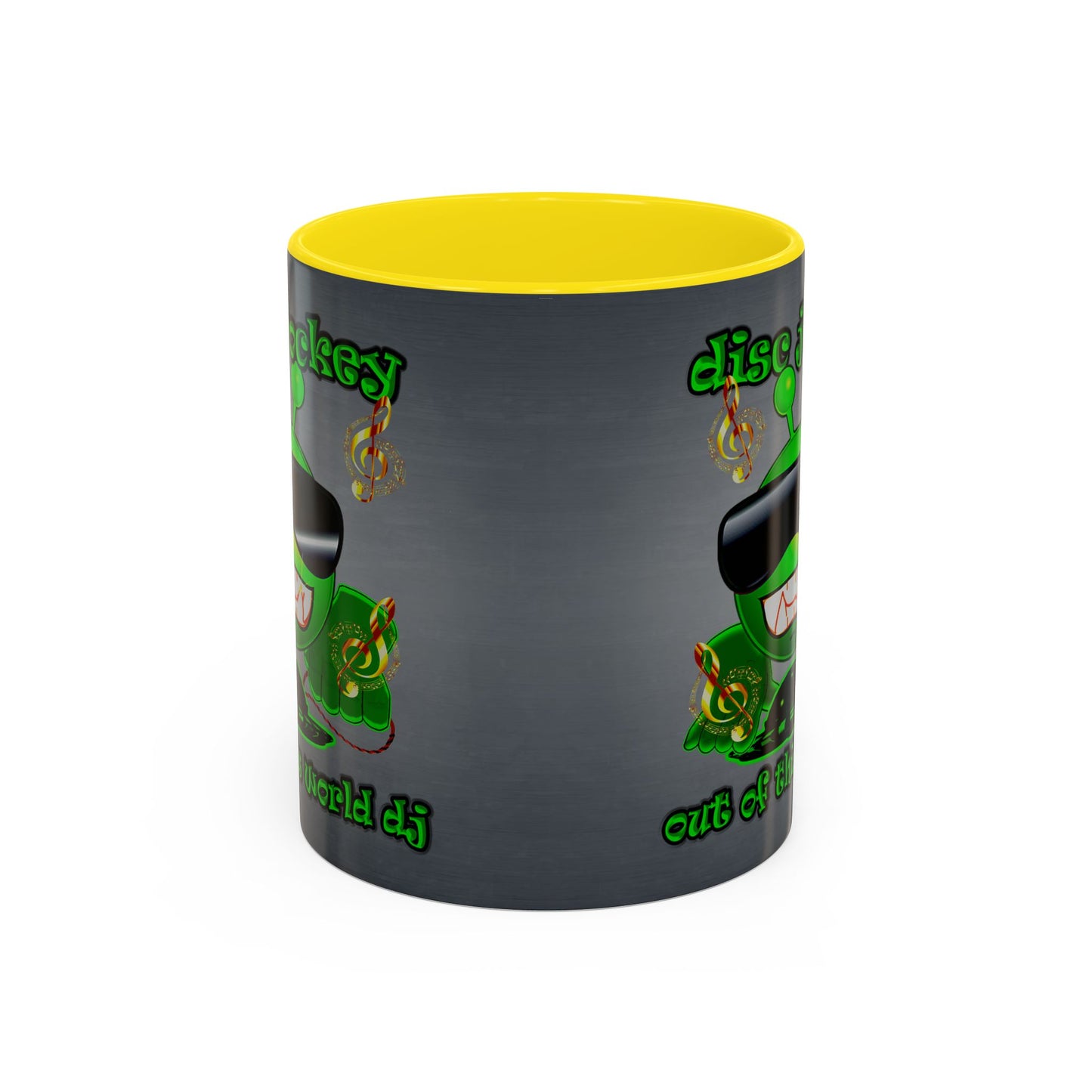 disc jockey - Accent Mug (grey-light grey)