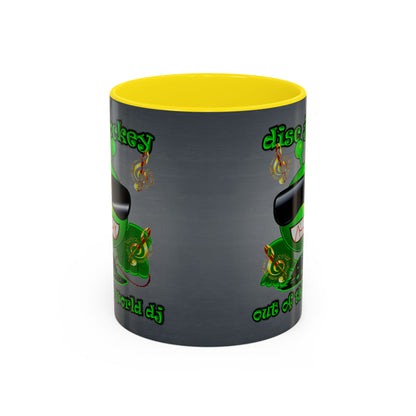disc jockey - Accent Mug (grey-light grey)