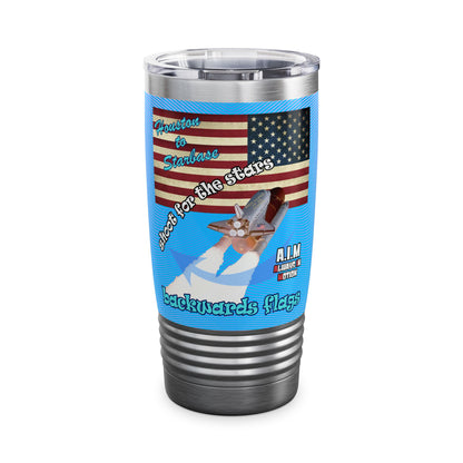 shoot for the stars - Ringneck Tumbler, 20oz (light blue-purple wave)