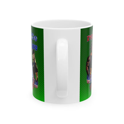 rw&b lives matter - White Mug (logo green)