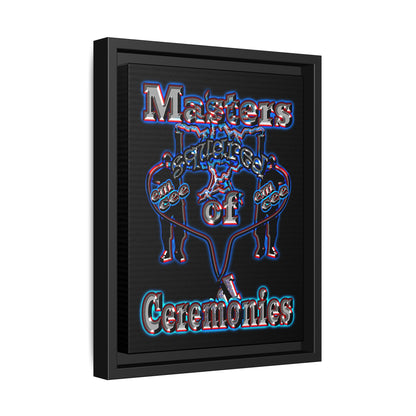 em cee squared - framed canvas art (black)