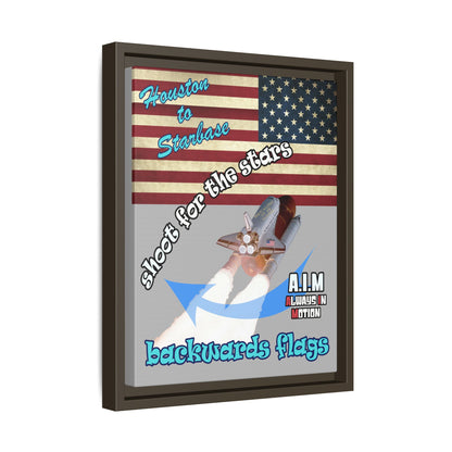 shoot for the stars - framed canvas art (light grey)