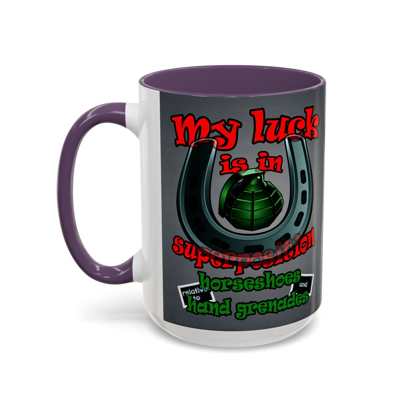 my luck - Accent Mug (grey-light grey)