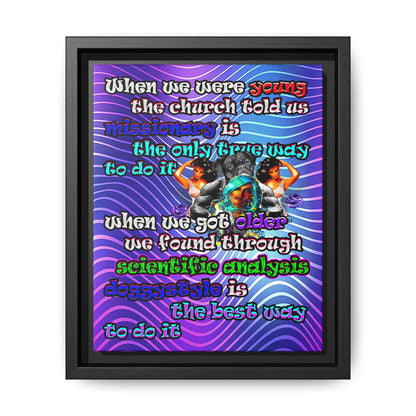 doggystyle - framed canvas art (purple wave)