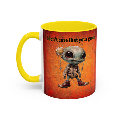 I don't care that your grey - Accent Mug (burnt orange)