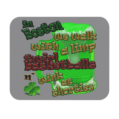 celtics logo - Mouse Pad (Rectangle) (grey)