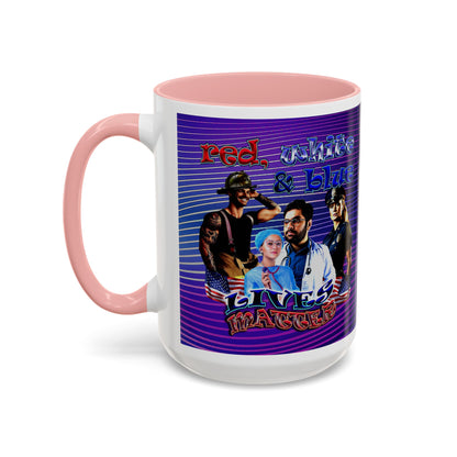 rw&b lives matter - Accent Mug (purple wave)