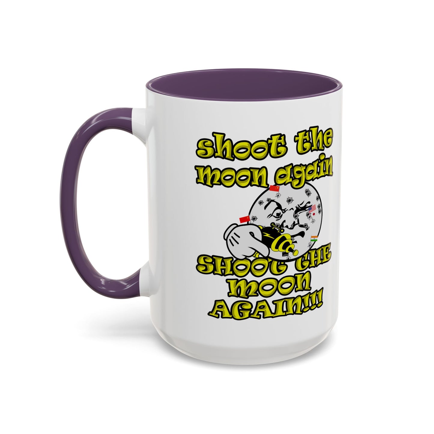 shoot the moon again - Accent Mug (white)