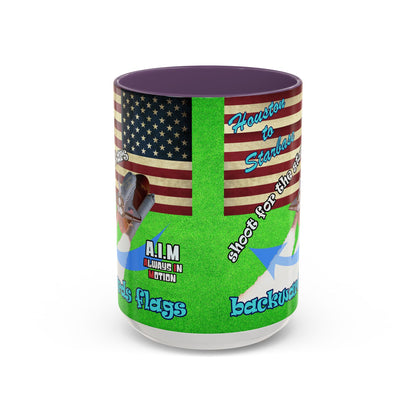 shoot for the stars - Accent Mug (green turf)
