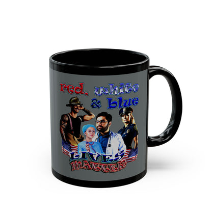 rw&b lives matter - Black Mug (dark grey)
