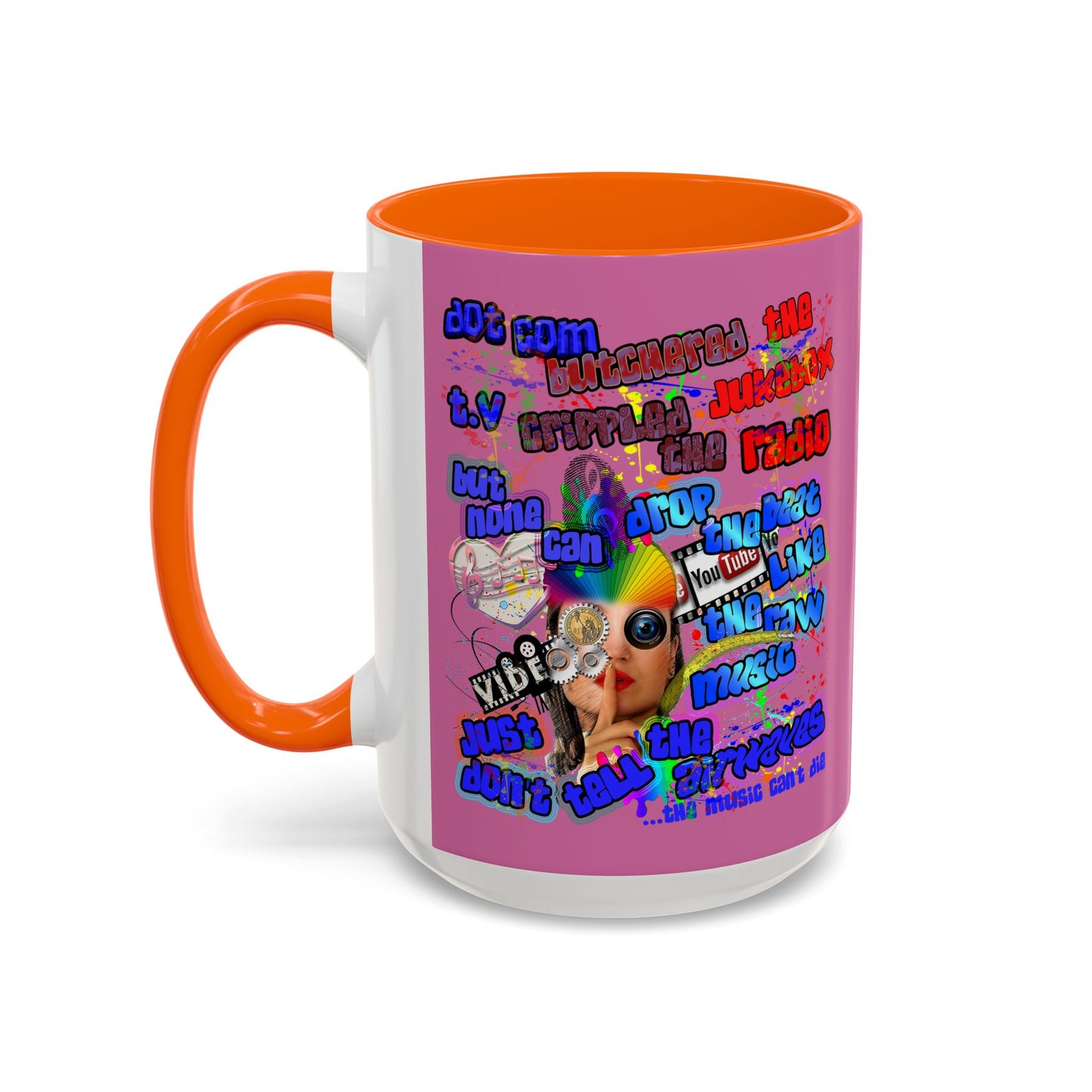 drop the beat - Accent Mug (light pink)