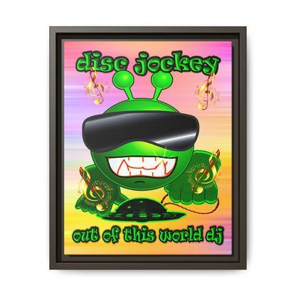 disc jockey - framed canvas art (color blur)