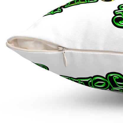 og - Spun Polyester Square Pillow - (white)