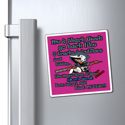 shark week - Magnets - (pink)