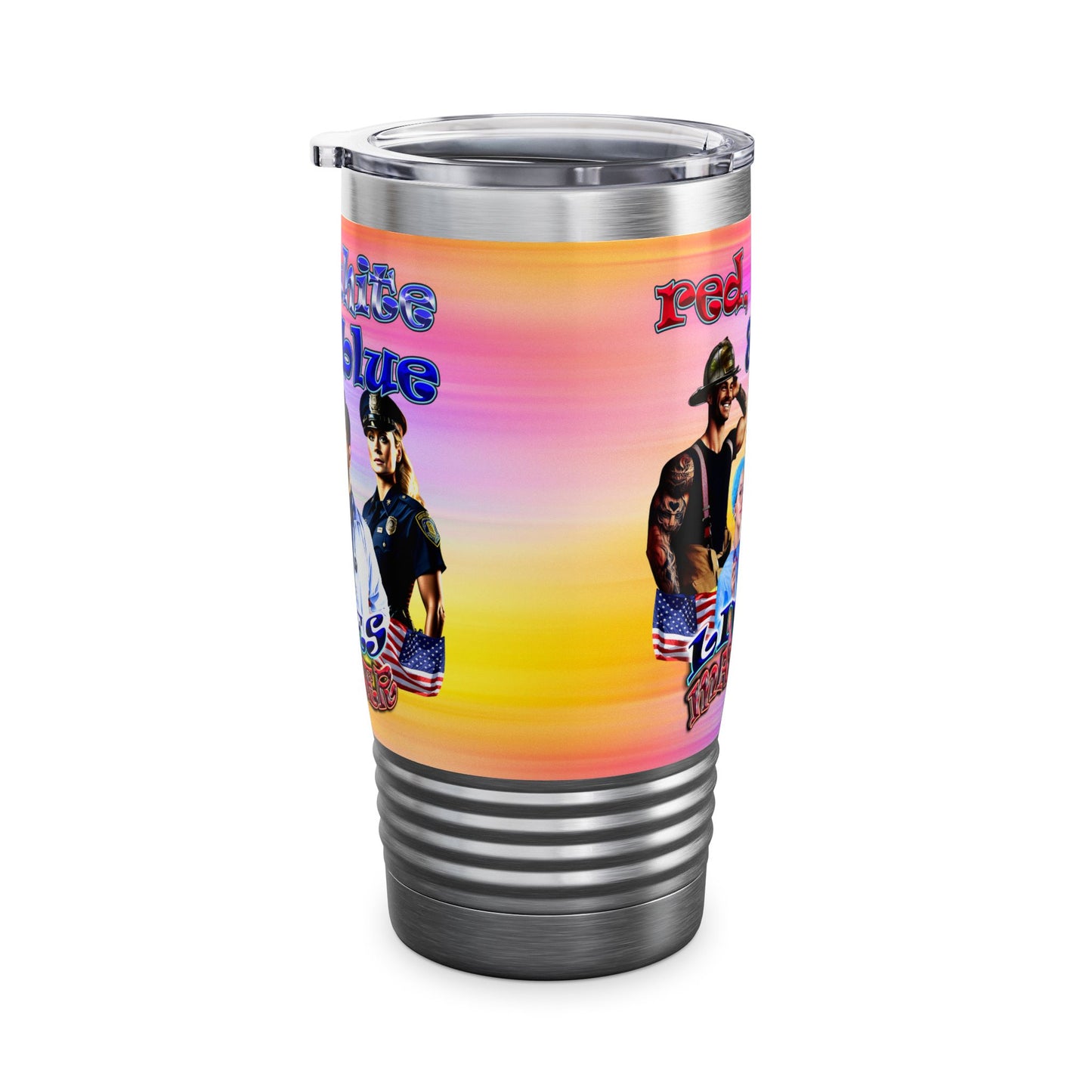 rw&b lives matter - Ringneck Tumbler, 20oz (color blur)