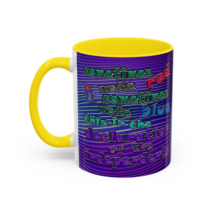 declaration of the independents - Accent Mug (purple wave)
