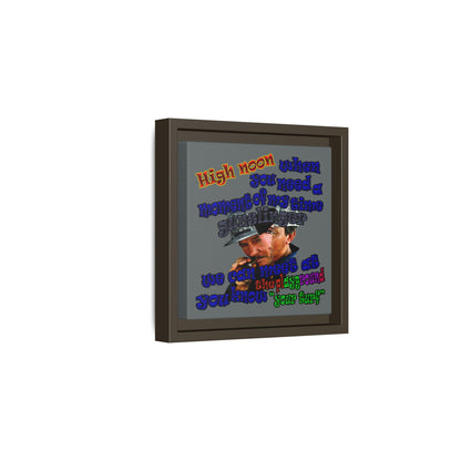 high noon - framed canvas art (dark grey)